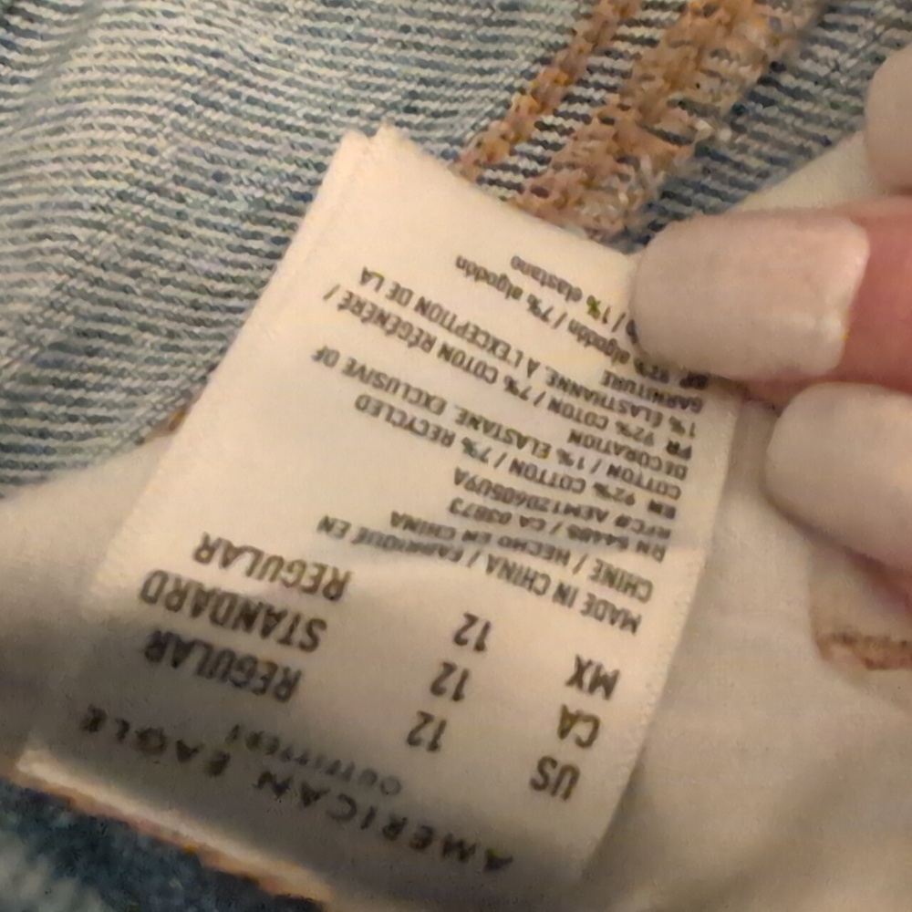 American Eagle Outfitters Light Blue Denim Size 12 - Picture 2 of 5